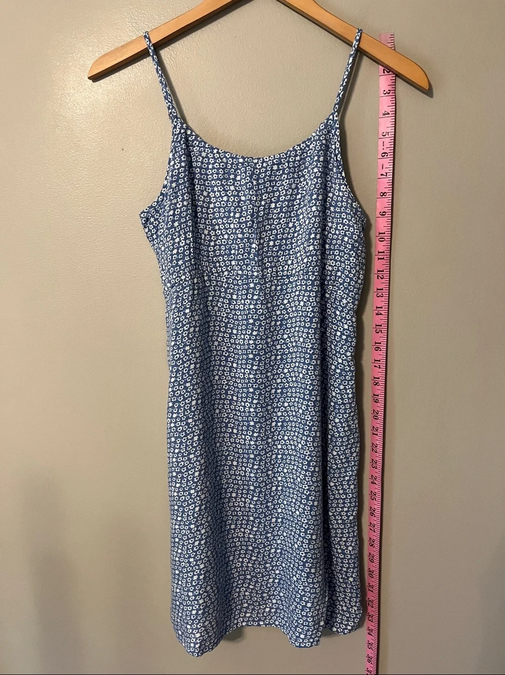 New! Abercrombie Kids Blue Floral Dress w/‎ Hand Pockets Size 13/14 NWT